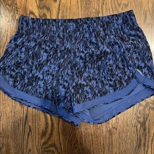 Athleta Navy Mesh Racer Shorts